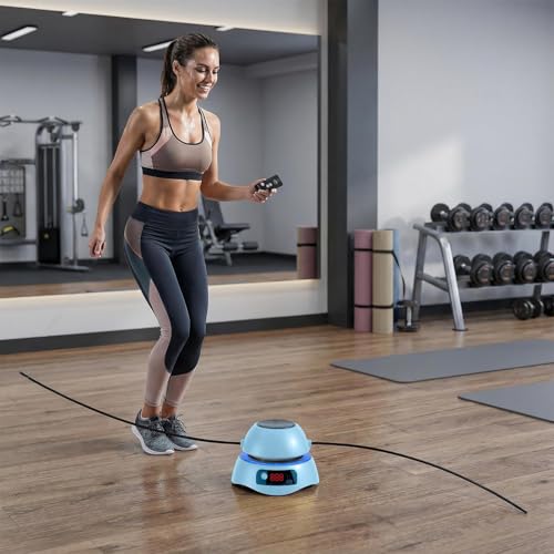 Smart Jump Rope Machine - Electronic Skipping Ropes, LED Display Counter Workout, 1-10 Speed Level Adjustment Jumping Rope | Indoor Cardio Fitness Trainer for for Men Women Adult Kids Home Outdoors