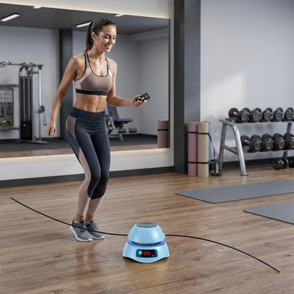 Smart Jump Rope Machine - Electronic Skipping Ropes, LED Display Counter Workout, 1-10 Speed Level Adjustment Jumping Rope | Indoor Cardio Fitness Trainer for for Men Women Adult Kids Home Outdoors