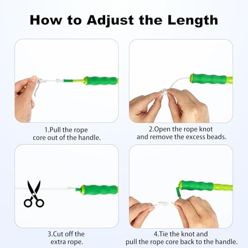BIRDDIE Soft Beaded Jump Ropes For Kids, Adoult Fat Burning Fitness - color: 8 Pack