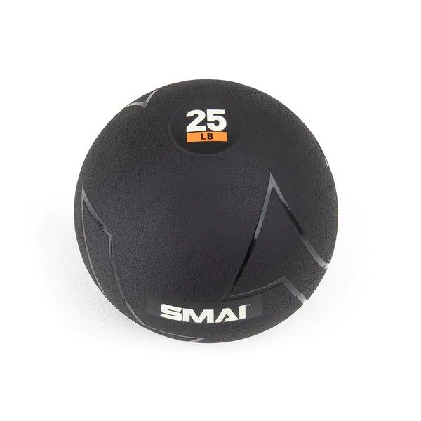 SMAI Slam Ball - Heavy-Duty Rubber, Sand-Filled - Durable, Pliable, and Tacky - Medicine Ball for Drops, Throws, Slams, and Full Body Workouts
