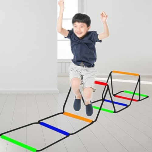 Kids Agility Training Equipment, Footwork Ladder, All Purpose Practice Equipment, Foldable Instant Set-up, for Soccer Football Tennis Basketball(6 Grids) - size: 6 Grids