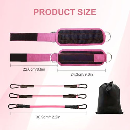 Ankle Resistance Bands with Cuffs for Working Out, Adjustable Leg and Glute Workout Equipment for Women Men, Heavy Duty Ankle Bands for Kickbacks, Hip Thrusts, and Strength Training