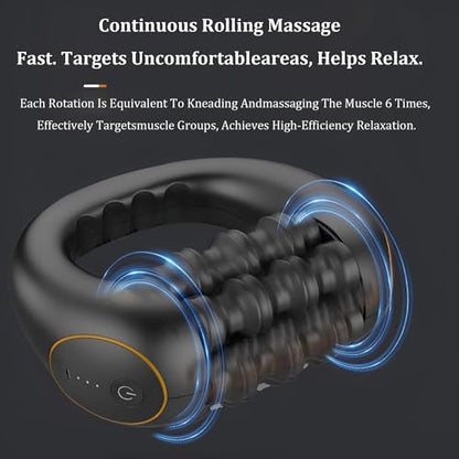 Marvixor Sculpt Roller, Electric Roller Massager with 6 Bio‑Simulation Heads & 21 Touch Points, 3 Speeds, 270min Battery for Back, Legs, Shoulders – Handheld Deep Tissue Muscle Relief