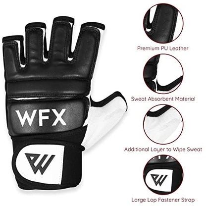 WFX Punch Bag Boxing Gloves Karate Mitts MMA Body Combat Taekwondo Training Martial Art Fighting Grappling Muay Thai TKD MMA Synthetic - size: Medium