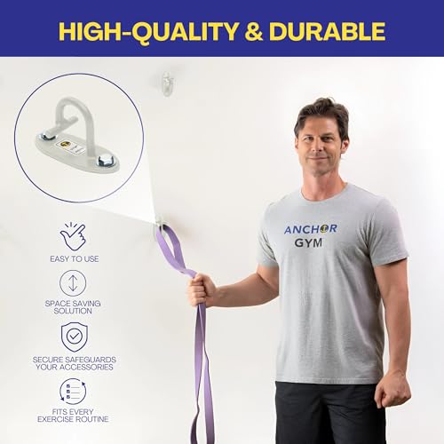 Mini H1 (Set of 3) - Resistance Band Wall Anchors for Home Workouts | Wall Mount Anchor for Resistance Bands, Stretch Straps & Suspension Trainers