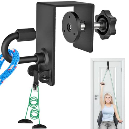 Heavy Duty Door Anchor Attachment and Shoulder Pulley for Rotator Cuff Recovery