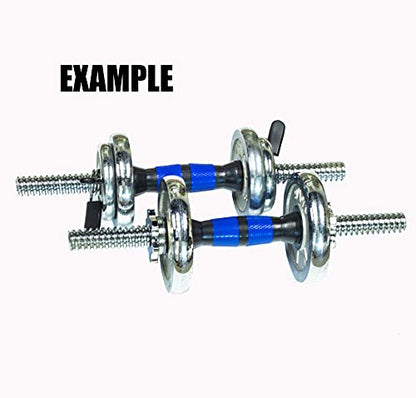 12.6/14.2/15.7inch(30/35/40cm)Pink&Black Threaded Dumbbell Durable Rubber Handles/Adjustable Dumbbell Bar Handles,Fit 1 inch Standard Weight Plate Weightlifting Accessories Sold in Pair - size: 14.9 inches