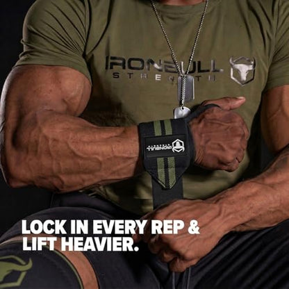 Wrist Wraps for Weightlifting (USPA & IPL Approved) - 18” Premium Quality Wrist Straps for Weightlifting - Weight Lifting Wrist Wraps with Thumb Loop - Best Gym Wrist Wraps for Lifting Weights, Curls & Dips - Lifting Wrist Wraps for Bench, Powerlifting &
