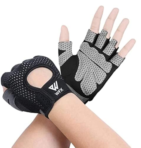 WESTWOOD FOX Weight Lifting Gloves for Men Women Gym Gloves with Wrist Wrap Support for Workout Training Exercise Fitness Hanging, Pull ups for Dumbbell, Cycling - color: Blacks, size: Small