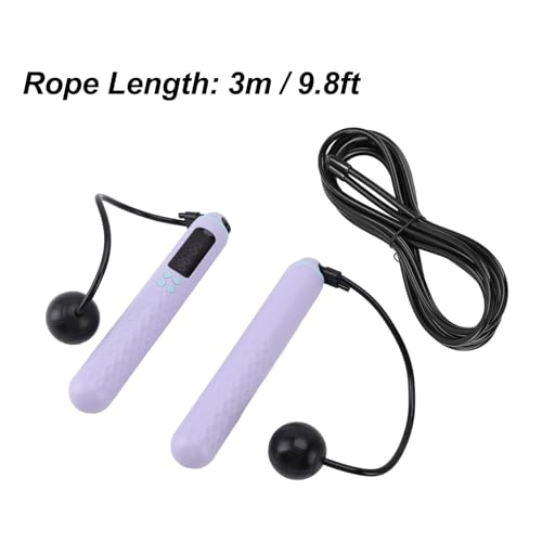 Jump Rope with Counter, Weighted Cordless Skipping Rope for Fitness, Rechargeable Ropeless Jump Rope with Digital Display for Men Women Kids Home Gym Cardio Training