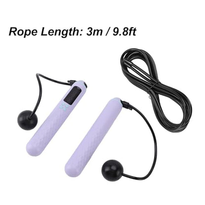 Jump Rope with Counter, Weighted Cordless Skipping Rope for Fitness, Rechargeable Ropeless Jump Rope with Digital Display for Men Women Kids Home Gym Cardio Training