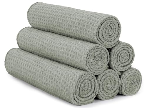 S&T INC. Microfiber Gym Towels, Yoga Towel for Home and Gym Bag, 16 Inch x 27 Inch, 6 Pack