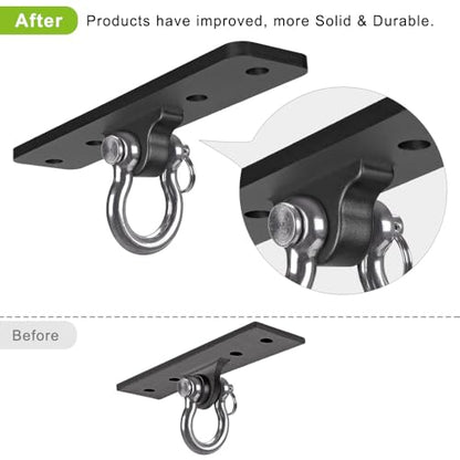Dolibest Ceiling Mount Swing Hanger Heavy Duty Swing Set Hook for Porch Swing Hammock Chair Yoga Silk Suspension Straps Gymnastic Ring, Wall Anchor for Resistance Bands (900LB)