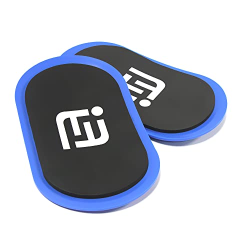 Blue Gliding Discs Core Sliders(Curved Arc) Smooth Use On Carpet Floor Exercise Sliders Equipment.Compact Core Gliders for Home Gym - Fitness Equipment & Full-Body Workout Accessories