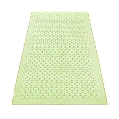 agoy Gecko Touch - Next-Gen Microfiber Yoga Towel - Double-Sided Silicone Non-Slip Grip – Ideal for Hot Yoga - Ultra Absorbent, Easy to Wash, Travel-Friendly - 30% Recycled Material - Free Wet Bag - color: Matcha Green