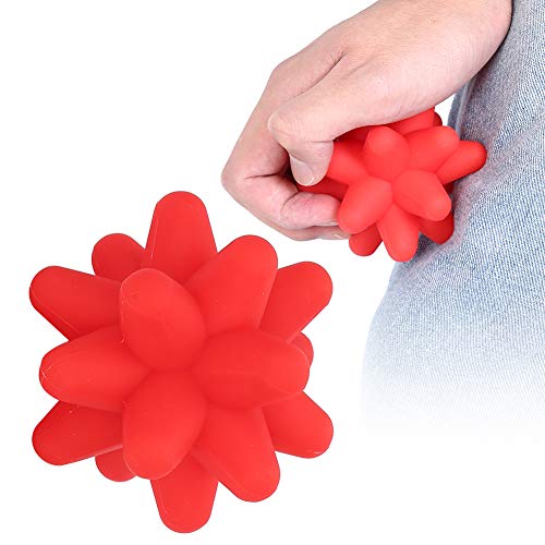 Diohce Spiky Massage Ball, Acupoint Physical Massage Balls, for Foot Massage, Deep Tissue Massage Ball, Point Plantar Fasciitis Relief (Red)