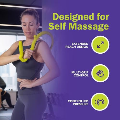 GoFit Muscle Self Massage Hook – Ergonomic Massage Wand for Targeted Muscle Relief, Deep Tissue Trigger Point Therapy, and Myofascial Release - size: Massage Wand