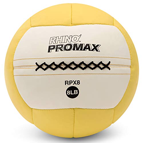 Champion Sports Rhino Promax Wall Balls - Soft Shell Non-Slip Grip for Weightlifting, Plyometrics, Cross Training, & Home Gym - style: 8 LBS
