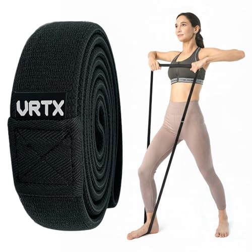 VRTX Fabric Resistance Bands for Men & Women | Long Exercise Band for Workout, Stretch, Yoga, Full Body Training | Soft Mesh Cloth, Non-Slip, High Durability Straps – Single Pack