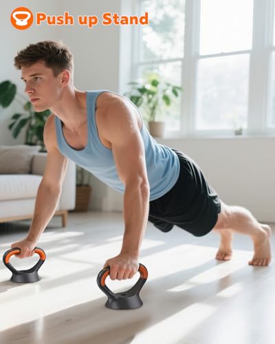 Rendpas Adjustable Dumbbell Set of 2 with Connector, 45/65/85 lbs Free Weights, 4-in-1 Barbell Kettlebell Push Up Stand Home Gym for Men Women