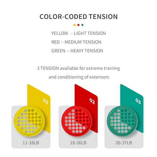 ZHIAMZ Hand Exercisers for Strength, Hand Exercise Web, Finger Exercise - color: Heavy-Green
