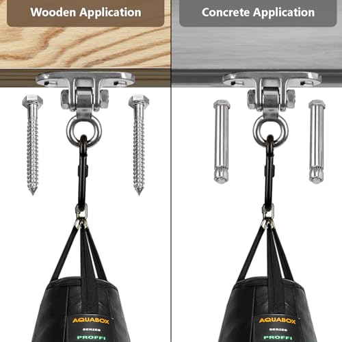 Heavy Duty Swing Hanger for 1000 LBS Capacity Hammock Hanger 180° Swing Stainless Steel Swing Hardware Accessories for Porch Playground Yoga Sand Bag - size: Pack 1