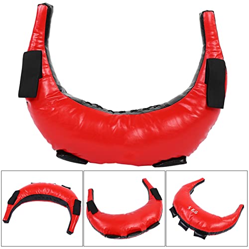 Fitness Power Bag, Training Sandbag for Full Body Workout, 5 25kg Adjustable Weight PU Punching Bag with Multiple Handles, Durable Synthetic Leather Coating for Boxing Strength Tra