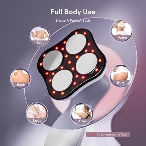 Body Sculpting Machine - Cellulite Massager Tool with Heating Skin Tightening for Home Use, Cellulite Remover for Belly, Legs, Belly, Arms, Buttocks, Wireless & Lightweight
