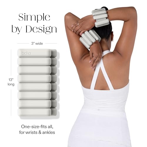 Bala Bangles Wrist & Ankle Weights for Women & Men, Home Gym Equipment - color: Bone, size: 2 LB