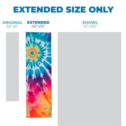 Extended Size Cooling Towel – Be Cool in Style - Heat Relief, Soft, Lightweight, Sun Protection, Easy Clean - Perfect for Biking, Hiking, Running, Yoga, Golf, Gardening - Tie Dye Ring M - color: Tie Dye Ring