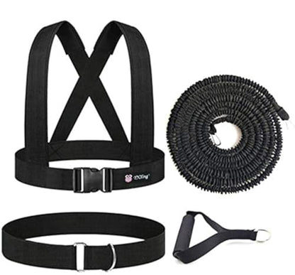 Resistance Training Rope Explosive Force Bounce Physical Training Resistance Rope Improving Speed, Stamina and Strength - color: Black-16.4ft Kit
