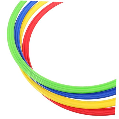 Kisangel 4pcs Soccer Training Rings Plastic Speed Agility Training Equipment for Enhanced Coordination for Boys and Girls and Adults for Outdoor Sports