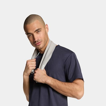 MISSION On-The-Go Cooling Towel - Soft, Lightweight Fabric - Cools Up to 2 Hours - UPF 50 Sun Protection - Machine Washable (Alloy) - color: Alloy