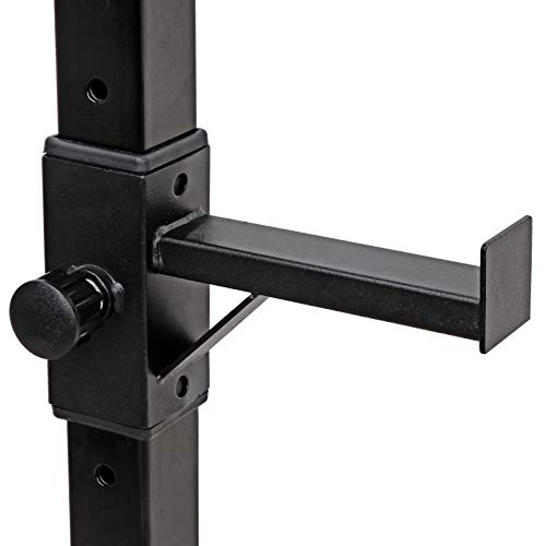 Pair of Adjustable Squat Rack 40inch-66inch Barbell Bracket Solid Steel Free Press Bench, Home Gym Portable Dumbbell Racks Stands, Family Sports Fitness Equipment,Black