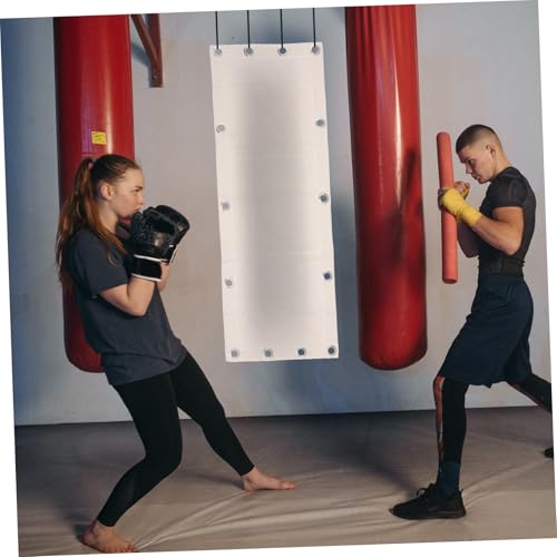 FRCOLOR Wall-Mounted Boxing Sandbag Triplet Bag Empty 110x40cm Workout Fitness Punching Bag for Martial Arts Training and Home Boxing Practice