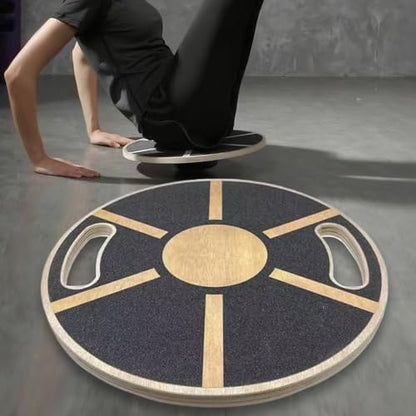 Balance Board - Non-slip Balance Board 360 Degree Rotation - Non-slip Wood Trainer for Enhances Stability Training Fitness Ankle Calf Waist Full Body Exercises Planks