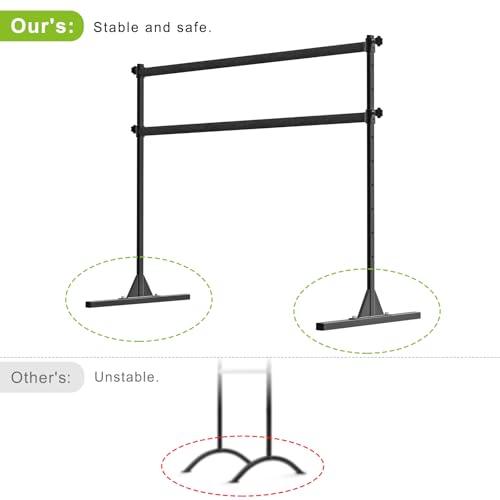 SELEWARE Height Adjustable Ballet Barre Freestanding Ballet Bar Heavy Duty Dance Bar Support Barre Movements Body Stretch Pull-ups, Sturdy Construction Never Fall Apart, Anti-Slip