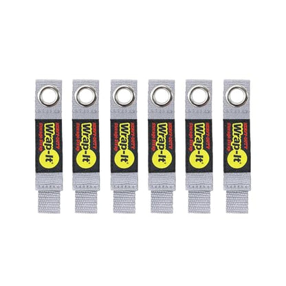 Heavy-Duty Wrap-It Storage Straps - 7" (6-Pack) Silver - color: Silver, size: 7-in. (6-Pack)