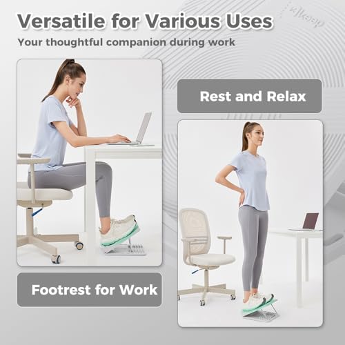 Keep Compact Slant Board for Calf Stretching, 5-Level Adjustable ABS Incline Board, Portable Foot Stretcher for Ankle Mobility, Yoga & Home Fitness, Women Teens Beginners, Grey - color: Grey