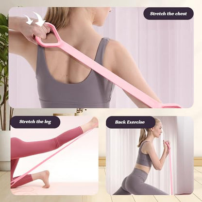 Resistance Bands, Figure 8 with Handles - color: Pink
