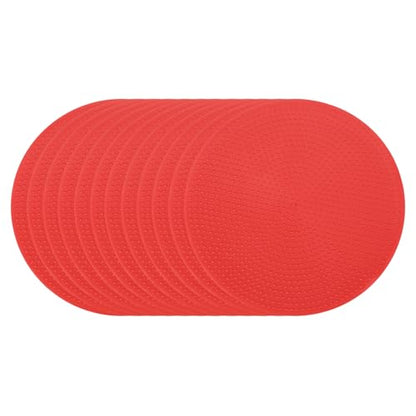 PATIKIL Spot Markers, Non-Slip Floor Dots Agility Markers Flat Field Cones Poly Dots - color: Red