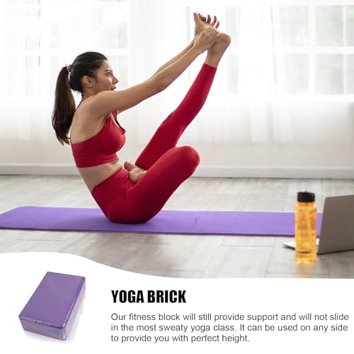 Yoga Blocks 2 Pack, High Density EVA Foam Block, Non-Slip Yoga Bricks, Gym Bricks, Fitness Exercise Blocks for Balance Training, Stretching, Pilates, Meditation, Support Deepen Poses