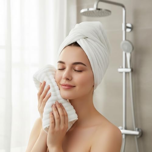 6 Pack Soft Microfiber Hand Towels for Bathroom, 16"x30", White - color: White