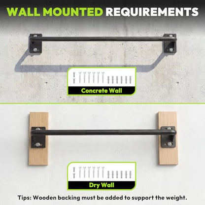 HANDBODE Wall Mounted Pull Up Bar for Doorway, 52''/36'' Chin Up Bar - color: 36“ doorway pull up bar