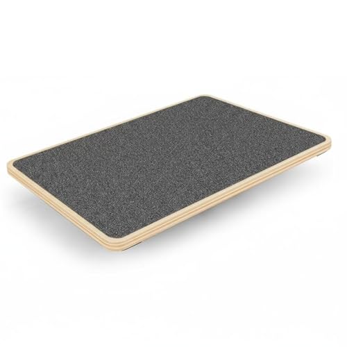 Wooden Balance Board Coordination Training Rectangular Wobble Board Anti-Slip Surface Exercise Equipment for Adults