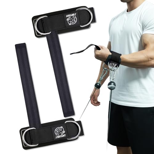 Wrist Cuffs Weight Lifting Straps with Sliding Dual D-Rings – Adjustable Wrist Support for Cable Machine & Arm Training - color: Black-1, size: M