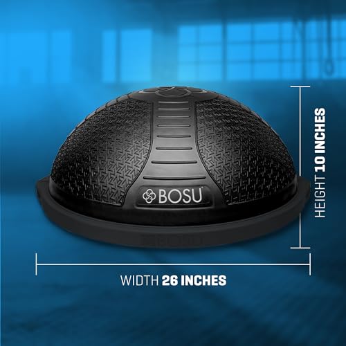 Bosu Pro NexGen 25IN Home Fitness Exercise Gym Balance Trainer with Pump - color: Black