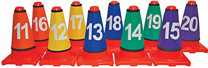 Set of 10 Durable Nylon Numbered Cone Collars (Cones not Included) - size: Numbers 11-20