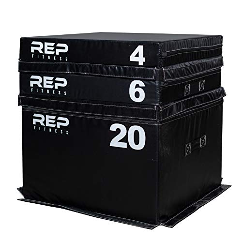 REP Fitness Stackable Soft Foam Plyo Box Set, Adjustable Plyometric Jump Box for Home Gym Workouts, Plyometric Jumping Platform for Exercise, Step Training, HIIT & CrossFit