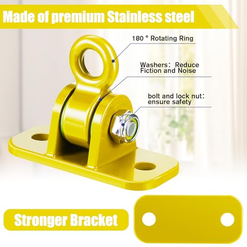 Tandefio 6 Sets Swing Hanger with Swingset Accessory, Yellow - color: Gold